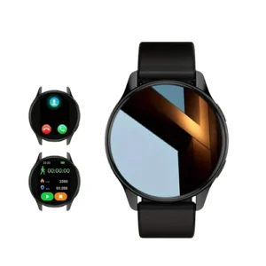 ساعة ذكية (مكالمات لاسلكية) للنساء والرجال، شاشة عالية الدقة بقياس 3.25 سم، وضعيات رياضية متعددة، تنبيهات المعلومات، تذكير بالطقس، ساعة رياضية بمقياس الخطى لأجهزة الأندرويد والآيفون