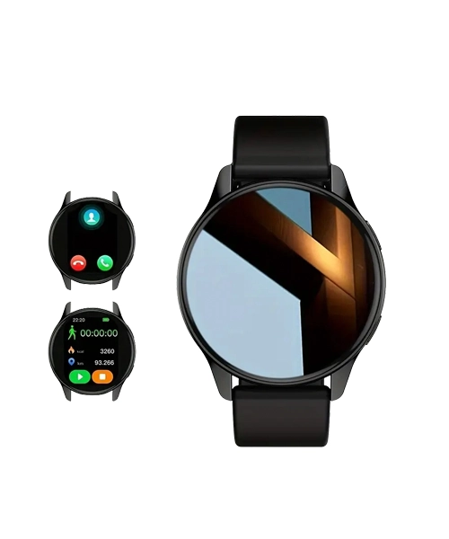 ساعة ذكية (مكالمات لاسلكية) للنساء والرجال، شاشة عالية الدقة بقياس 3.25 سم، وضعيات رياضية متعددة، تنبيهات المعلومات، تذكير بالطقس، ساعة رياضية بمقياس الخطى لأجهزة الأندرويد والآيفون