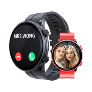 ساعة ذكية (مكالمات لاسلكية) للنساء والرجال، شاشة عالية الدقة بقياس 4.5 سم، وضعيات رياضية متعددة، تنبيهات المعلومات، تذكير بالطقس، ساعة رياضية بمقياس الخطى لأجهزة الأندرويد والآيفون