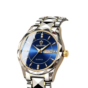 ساعة عصرية تريند للرجال، مقاومة للماء مصنوعة من الكوارتز والفولاذ والتنجستين